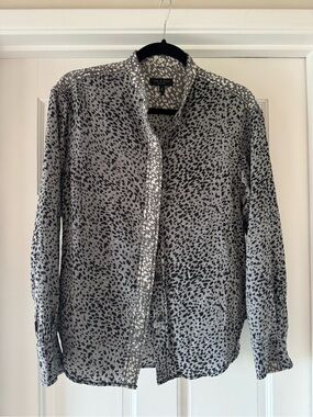 rag & bone Grey and Black Leopard button down NwOT